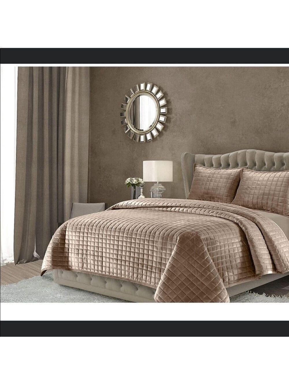 𝅺NEW-TRIBECA Living Velvet Oversized Quilt Twin Set